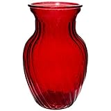 Flower Bunch Glass Vase Decorative Centerpiece For Home or Wedding by Royal Imports - Swirl Style - 
