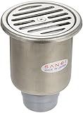 SANEI 【封水50ステンレスワントラップ】 排水口VP・VUパイプ兼用 H530-75X40