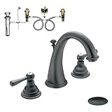 Moen KLKI-D-T6125WR Kingsley Two-Handle High-Arc Lavatory Faucet, Wrought Iron [並行輸入品]