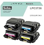 【Amazon.co.jp限定】 エプソン用 LPC3T38 BK/C/M/Y 「4本セット」 「大容量」 互換トナーカートリッジ 印刷枚数 ブラック：約10000枚ぐらい カラー：約6600枚ぐらい/色 対応機種：LP-S8180/LP-S7180/LP-M8180 国際規格ISO9001認証工場生産 ICチップ搭載 インボイス番号登録済み【Soha.】