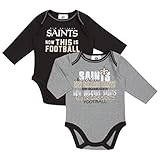 Gerber新しいOrleans Saints 2pk長袖ボディスーツクリーパーセット 0-3 Months