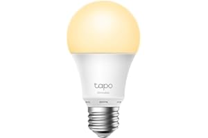 Tapo TP-Link Wi-Fi Light Bulb, Smart Home Security System, Energy Saving, Dimmable, E27, 8.7 W, Soft Warm White, Schedule & Timer, Voice Control, Away Mode, No Hub Required (Tapo L510E)