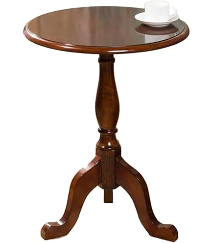 Amazon｜クラシックサイドテーブル(ダークブラウン/茶) 幅30cm 丸
