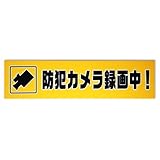キョウリツサインテック 防犯ステッカー 「防犯カメラ録画中」  横書き TB6-2 イエロー
