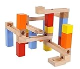 KIUMI　ビー玉転がし　玉転がし　積み木　ビー玉積み木転がし 木のおもちゃ　33点セット＋予備ビー玉６個