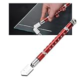 Yosoo ガラスカッター ホイールガラスカッター ガラス切削 ガラス切断 切削工具 3〜15mmガラス切削用 滑り止めハンドル付き ポータブル ハンドヘルド ホイールタイプ (レッド)