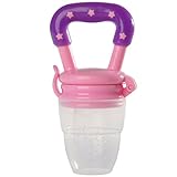 Idealhere 摂食おしゃぶり 離乳食フィーダー 出産祝い 最高の贈り物 + 4×哺乳瓶ナイロン ブラシ（無料ギフト） (ピンク, Ｓ)