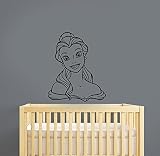 Disney Beauty and the Beast壁デカールプリンセスBelleビニールステッカーホームの漫画アートデコレーション、キッズ用ガールズ部屋保育園装飾bab2