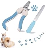 Pet Nail Scissors URBEST Pet Nail Clippers Non Slip Handles with Safety Guard Paw Trimmers Grooming 