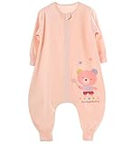 Aivtalk Zoo Animal Newborn Baby Long Sleeve Walker Sleep Sack, Sleeves Detachable, Medium, Pink by A