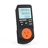 Meterk ワットモニター 電気モニター 消費電力計 ワットメーター 節電 テスター 電力 温度 ワット電圧 周波数 電力計