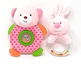 2pcs Newborn Infant Baby RattlesリングぬいぐるみおもちゃHandbell with TeetherソフトぬいぐるみRattleおもちゃ幼児用
