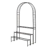 ガーデニング フラワースタンド フラワーラック 国華園 鉄製アーチ付3段花台 1個 アイアン