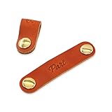 [Part.] ケーブルクリップ 本革 コードクリップ ケーブルホルダー ケーブル 収納 オシャレ まとめる キャメル