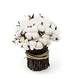 素朴なコットンBollブーケウェディングCenterpiece