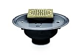 Oatey 72142 PVC調節可能な商用Drain with 6-inch BR Grateとスクエアリング、2インチ