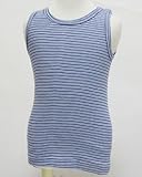 (コシラーナ) Cosilana オーガニックコットン キッズ ノースリーブ インナーシャツ ブルーストライプ サイズ128 (130)