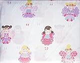 Nicole Miller Kids 3 Piece Twin Sheet Set Girls Fairies with Wings Pastel on White [並行輸入品]