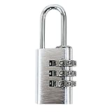 可変式アルミ番号錠3ダイヤルL323 シルバー シルバー