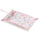 わくわくお食事タイムのベビーランチョンマット・トレイ　ハッピーうさちゃん仲良しうさちゃん（水玉ホワイト）　B0503600　日本製