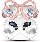 イヤホン bluetooth 耳掛け ワイヤレスイヤホン「最先端 Bluetooth5.4 搭載 ENCノイズキャンセリング」瞬時接続 ブルートゥース Hi-Fi音質 最大50時間再生 LEDディスプレイ表示 IPX7防水 Type-C急速充電 小型軽量 ビジネス/スポーツ/WEB会議/通勤/通学 (シャンパンゴールド)