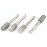 6ミリメートルシャンク10ミリメートルDiaのシリンダーヘッド研削ダイヤモンドはポイント4本をマウント