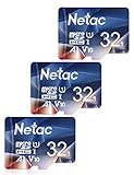 Netac microsd カード 32GB microSDXC 3個セット UHS-I 読取り最大90MB/s 600X U1 C10 フ