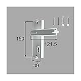 LIXIL 新日軽 エクステリア 門扉フェンス用部品 把手(とって) D型 内部化粧座アームセット *製品色・形状等仕様変更になる場合があります*