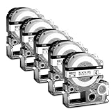 5個 互換 テプラ テープ 4mm 白地黒文字 ES4K と互換性のある キングジム テプラ テープ カートリッジ テプラPRO Kingjim tepra用 (SS4K) 8M ASprinte