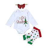 (プタス)Putars ベビー服 子供服 上下セット ロンパース 女の子 長袖 クリスマス MY FIRST CHRISTMAS 可愛い 秋 冬 新生児 歩行服 出産お祝い 記念日 プレゼント 0-1