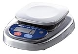 A&D 取引証明用 防塵・防水デジタルはかり HL-2000iWP-K-A3 ≪ひょう量:2000g 最小表示:2g(使用範囲:40g~2000g) 皿寸法:128(W)*128(D)mm 検定付:3