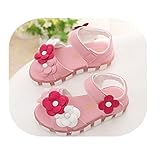 Candykids 花のモチーフ が 素敵 な ガールズ お洒落サンダル 爽やか で 涼しい 夏 の 普段履き 履き心地柔らか で 痛くならない 女の子 が 大満足 (内寸14cm, ピンク)