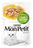 モンプチ パウチ スープメニュー小魚、かにかま、かつお入り 40g