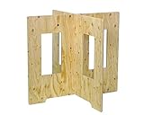 （木芸社）コンパネ作業台（針葉樹合板製） X脚 組立て式 ペケ台・簡易テーブル (H750×W900mm(1組))