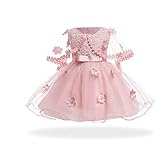 （リトルシング) Little Thing ベビードレス 結婚式 祝い　お姫様　肩掛け　60 70 80 90 4ヶ月-2歳　3色 (60cm, ピンク)