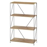 不二貿易 [C/D:77563] ＥＺＢＯワイヤーラック４段 ６０幅 ＯＡＫ ＮＡ