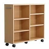 グランデ 押入れ収納ラック キャスター付き 幅20 隙間収納 ナチュラル RENO-NA