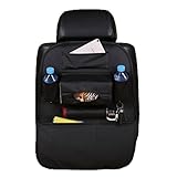 [NextBlue] 車用 シートバックポケット レザー 多機能 収納 1個 (ブラック)