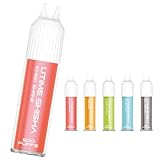 電子タバコ 使い捨て 3000回 吸引 可能 HiLIQ HiNIC UTIME SHISHA フレーバー5種 リキッド ベイプ VAPE スターターキット 本体 (イチゴシェイク 1本)