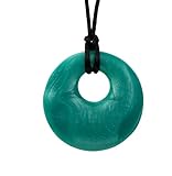 Stimtastic Chewable Silicone Round Pendant Nontoxic BPA and Phthalate Free, Azure by Stimtastic