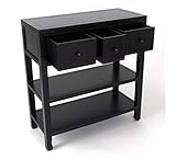 木製&amp;スタイル 家具 ホーム家具 サバイハウ コンソールテーブル アンティークブラック プレミアム オフィス ホーム 耐久性 強い