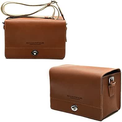 Amazon Co Jp Exclamation Mark 029 本革 カメラバッグ 2way 男女兼用 ショルダーバッグ ブラウン 家電 カメラ