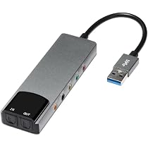 Amazon | Zacoora 外付サウンドカード USB光ファイバー 多機能アルミ