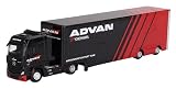 MINI GT 1/64 メルセデス ベンツ アクターズ w/レーシングトランスポーター ADVAN (左ハンドル) 完成品
