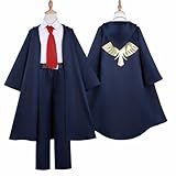 [COSSA] マッシュル コスプレ 子供用 MASHLE コスチューム 子供サイズ マッシュ コスプレ衣装 110 120 130 140 150 ユニフォーム 制服 変身 仮装 学園祭 文化祭 ハロウィン (140)