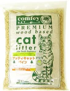 Amazon 完全無添加 固まらない猫砂 ナッティキャット パイン 松の木 タイプ 猫用 １０ｋｇ ペットグッズ りりあ 猫砂 通販