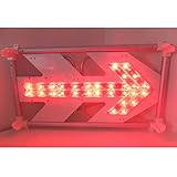 風抜け構造LED矢印板・415mm×700mm（矢印赤点灯/流動）