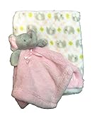 Supersoft Luxurious Pink Elephant Pram/Crib Blanket & Baby Comforter by KATIES PLAYPEN? / BABY BEST 