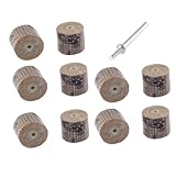 uxcell フラップホイール　エメリークロス　ブラシ　グリット　240　15mm x 14mm x 3mm　10個