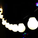 Chuaset ボールライト 電飾 LEDイルミネーションライト 室内室外 ガーデンライト クリスマス、新年、結婚式、パーティー (10ボール, 暖かい白)